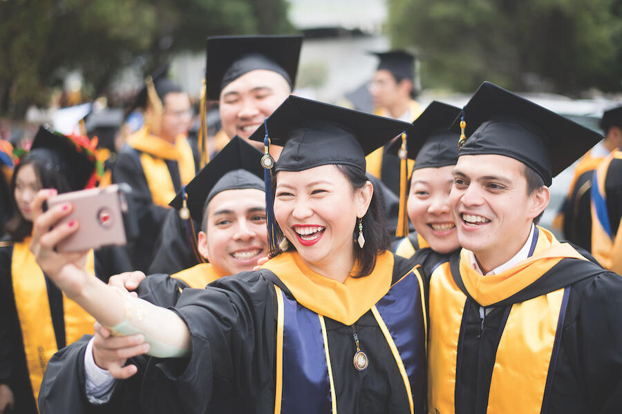 Graduates enjoying their day